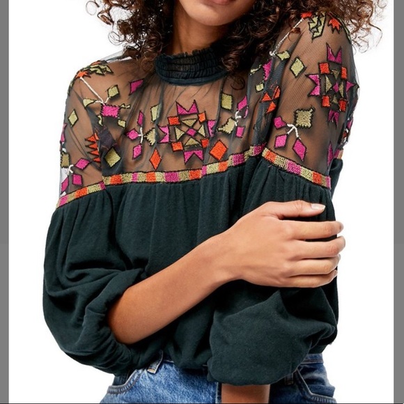 Free People Tops - Free People Monday Morning Embroidery Top